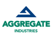 Aggregate Industries logo with blue triangle