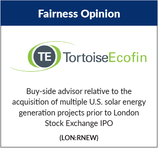 Image with Fairness Opinion title and Tortoise Ecofin logo