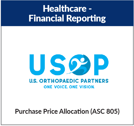 Image with Healthcare - Financial Reporting title and U.S. Orthopaedic Partners logo